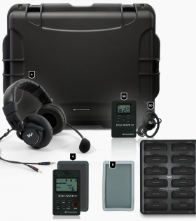 DWS INT 5 300 Digital Interpretation System with 12 bay charger and carry case